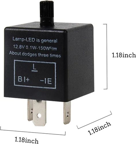 Miniatura 6 de Relé intermitente LED CF-13, relé de señal de giro ajustable de 3 pines CF13 EP34 - Relé intermitente para luces LED, resuelve problemas