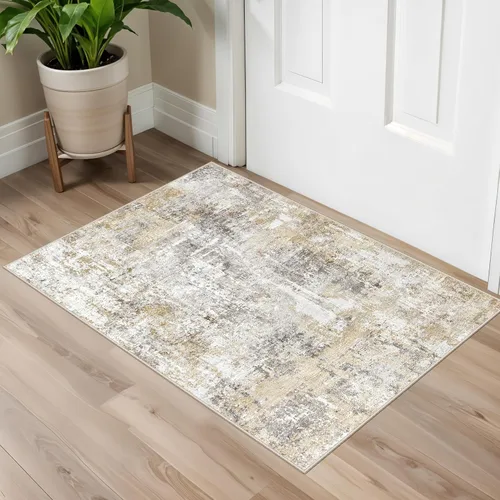 Miniatura 87 de Alfombra antideslizante lavable de 2 x 3 pies - Alfombra suave de pelo bajo para cocina, entrada y dormitorio - Tapete moderno para puerta
