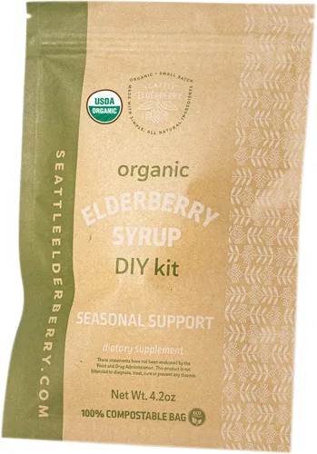 Kit de bricolaje de apoyo estacional: haz un delicioso jarabe de suplemento de hierbas sin gluten con potentes beneficios para la alergia, que