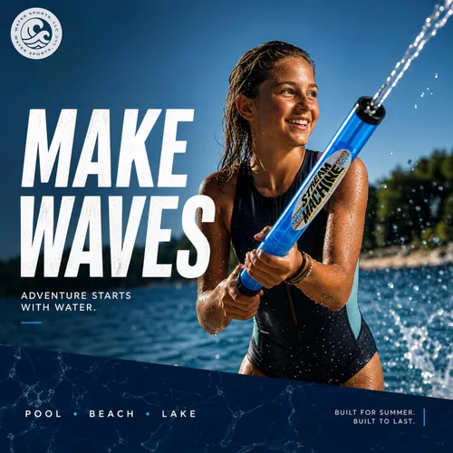 Miniatura 8 de Water Sports Stream Machine - Cañón de pistola de agua, fuerte, divertida y potente, juguete de piscina para todas las edades, cañón único de 8
