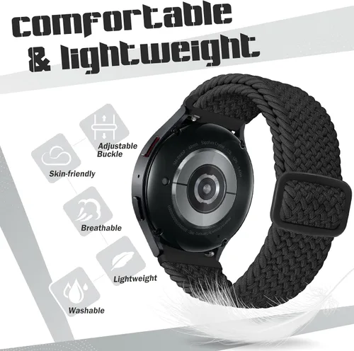 Miniatura 8 de Correa de reloj trenzada Solo Loop – 0.709 in, 0.787 in, 0.866 in, correa trenzada de liberación rápida, correas de reloj elásticas de nailon