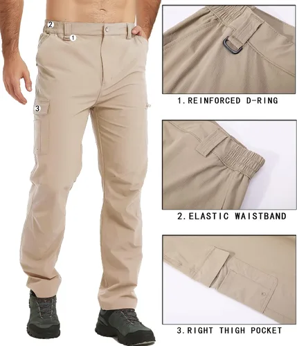 Miniatura 3 de Men's Hiking Cargo Work Pants Waterproof Lightweight Quick Dry Outdoor Fishing Travel Mountain Tactical Pants