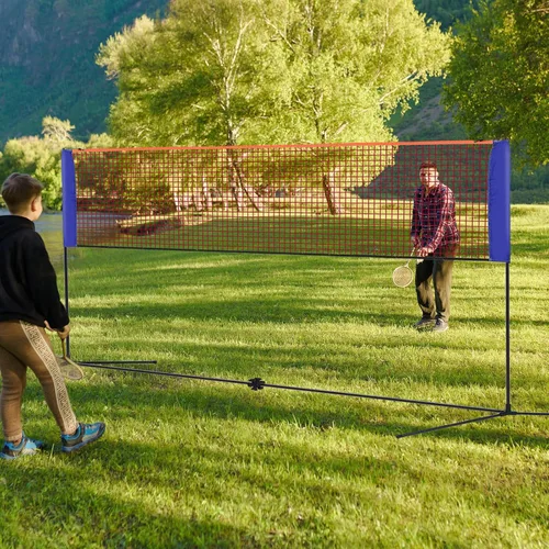 Miniatura 7 de PATIKIL Red de bádminton portátil de 14 pies, juego de red de pickleball de altura ajustable con bolsa de transporte para voleibol, fútbol, al aire