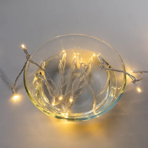 Miniatura 6 de Mini cadena de luces LED de 50 pies, 100 luces LED de color blanco frío con certificación UL de 0.197 in de gran angular para exteriores, luces