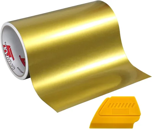 Miniatura 8 de VViViD ORACAL 651 - Calcomanías de vinilo brillante de 12 x 10 pies, a base de disolventes, con base de adhesivo, con escobilla multiusos amarilla