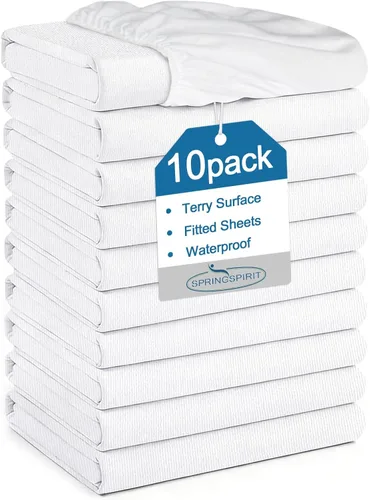 Miniatura 11 de Cubrecolchón de tela de toalla 100% impermeable, para colchones de hasta 18 pulgadas de alto, ultrasuave, silencioso y agradable al tacto, sábana