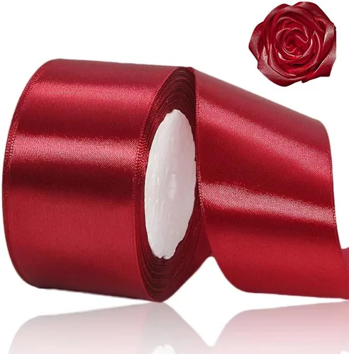 Miniatura 44 de Cinta beige de 1-1/2 pulgadas x 25 yardas, cinta de satén marfil de tela de color sólido para manualidades, coronas, fiesta de boda, Navidad, lazos