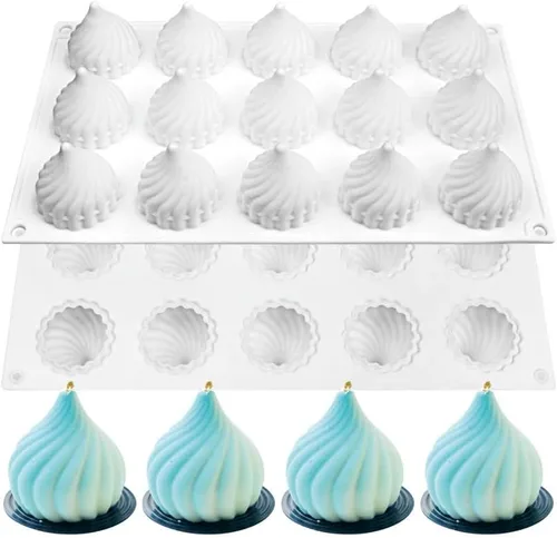 Miniatura 2 de Molde de silicona para pastel de cebolla y torbellino de cono para chocolate, mousse, pudín, postre, pan, utensilios para hornear decoración