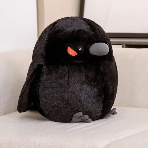 Gorrión de peluche grande de 17.8 pulgadas, muñeco de peluche de pájaro gordo grande, almohada suave con forma de animal, regalo para niños y adultos