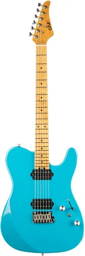 EART TL-380 Guitarra eléctrica profesional para jugadores versátiles | Cuello y diapasón de arce tostado, pastillas humbuckers con bobina dividida,