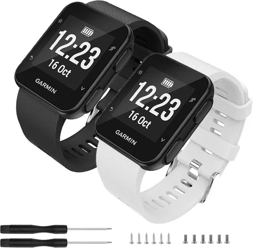 Miniatura 31 de GVFM banda compatible con Garmin Forerunner 35, silicona suave correa de repuesto para reloj inteligente Garmin Forerunner 35, se ajusta a muñeca