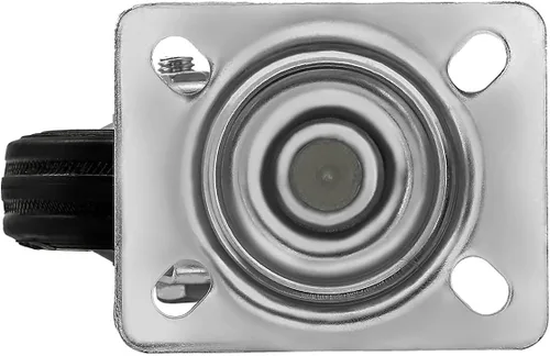 Miniatura 7 de 4 ruedas giratorias con base de goma con placa superior y rodamientos resistentes de 3 pulgadas, 1