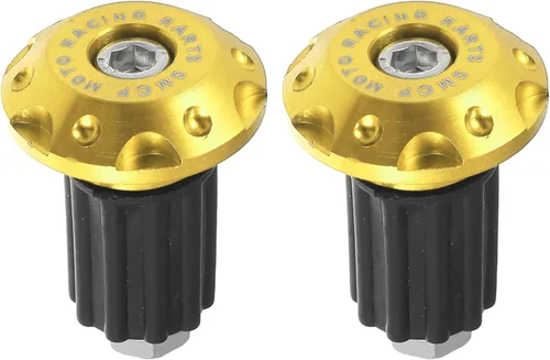 Miniatura 7 de X AUTOHAUX 1 par 7/8 "0.866 in motocicleta mano apretones manillar final deslizante tapas tapones aleación de aluminio negro