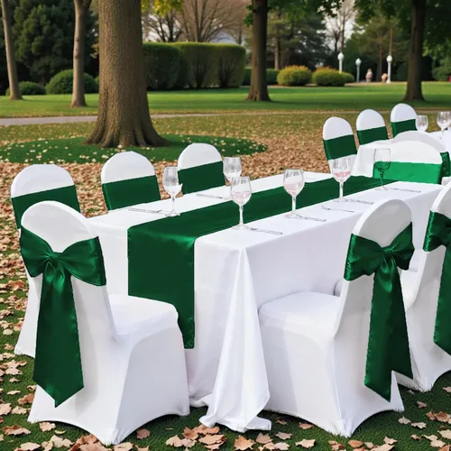 Miniatura 39 de mds - Lote de 10 lazos de satén para sillas de boda y eventos, para decoración de fiestas, 30 colores, Satin, 10 Verde oliva