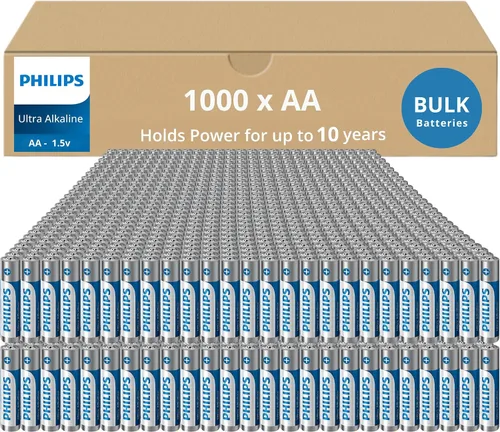 Miniatura 16 de PHILIPS Paquete de 12 pilas AA Batería doble A ultra alcalina de 1.5 V 132% más de potencia que el estándar de la industria Larga duración