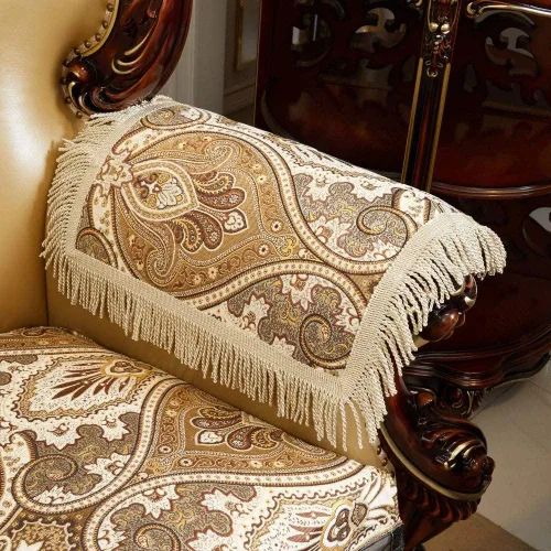 Miniatura 3 de Juego de 2 fundas de lujo para reposabrazos de sofá, fundas antideslizantes para reposabrazos de silla reclinable, fundas protectoras de cuero