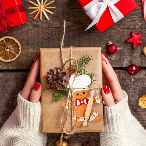 Miniatura 5 de GuassLee Decoraciones Navideñas de Pan de Jengibre de Chef para Delantal de Árbol Adornos para Niños Árbol de Navidad Cocina Horneado Decoración