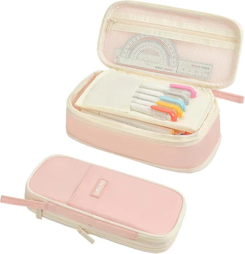 Miniatura 10 de YOKUMA Estuche de Lápices Bolsa de Lápices para Niños de Gran Capacidad Bolsa Caja de Bolígrafos, Suministros Escolares Universitarios Estéticos