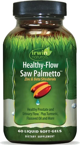 Irwin Naturals Healthy-Flow Saw Palmetto - 60 geles blandos líquidos - Soporte para próstata y flujo urinario