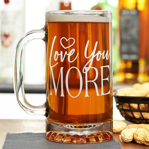 Miniatura 2 de Love You More - Taza de cerveza de 25 onzas, regalo único de cumpleaños para mujeres y hombres, parejas, bodas, aniversarios