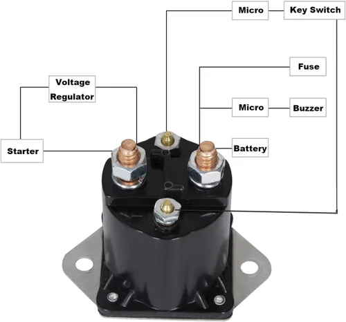 Miniatura 5 de Solenoide de arranque de coche Club de 12 V, solenoide de carrito de golf a gas para Club Car 1984 en adelante DS/04+ precedente solenoide de gas