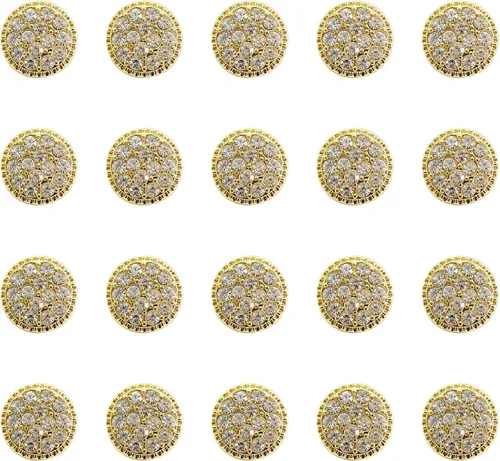 Miniatura 8 de Jerler 10 piezas de botones de diamantes de imitación de perlas adornos de cristal coser en botones de ropa