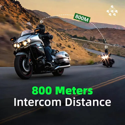 Miniatura 6 de EJEAS V6 Pro - Auriculares con sistema de comunicación Bluetooth con 3,937.0 ft impermeable/reducción de ruido/llamadas manos libres/música