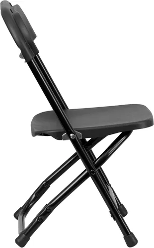Miniatura 9 de Flash Furniture Paquete de 2 sillas plegables de plástico negro para niños