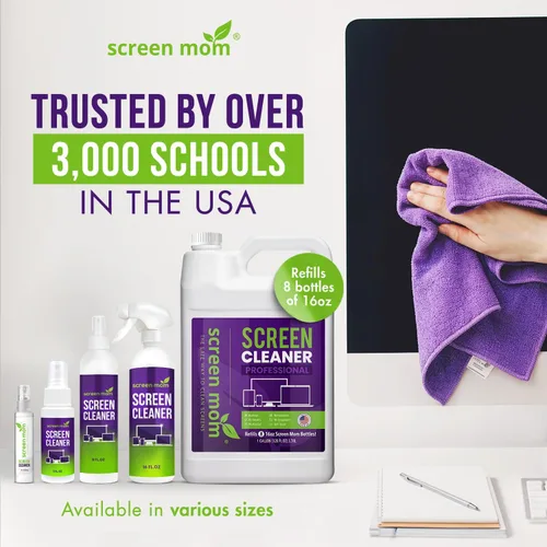 Miniatura 7 de Screen Mom Paños de microfibra morados (paquete de 4) – Paños de limpieza de pantallas de microfibra, paño de limpieza de TV para limpiadores