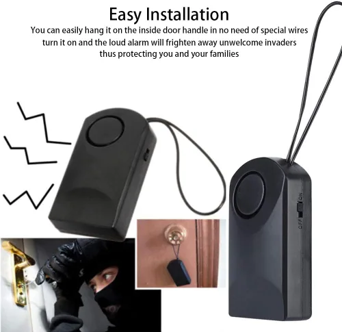 Miniatura 8 de Alarmas de puerta para tu hogar 120 dB sensor táctil antirrobo alarma de seguridad perilla de puerta