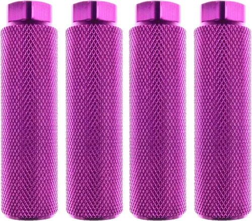 Miniatura 22 de 2 pares de reposapiés de aleación de aluminio para bicicleta de montaña, clavijas de acrobacias traseras, compatibles con ejes de 3/8 pulgadas Negro