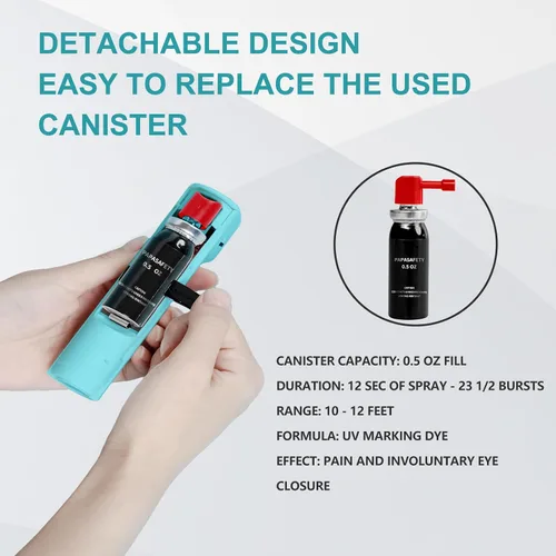 Miniatura 5 de 3-in-1 Personal Alarm Safety Keychain Set, Max Strength Pepper Gel & 130 dB Siren & Strobe Lights, UV Marking Dye & Flip-top Cap & Rechargeable &