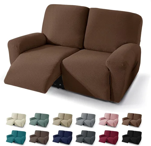 Miniatura 28 de JIVINER Fundas reclinables de gran tamaño de 3 piezas para sillón reclinable grande con bolsillos, tela jacquard elástica Lazy Boy funda para sofá