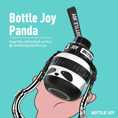 Miniatura 5 de BOTTLE JOY Botella de agua de acero inoxidable: botella de agua para niños, tapa a prueba de fugas, sorbo perfecto, doble aislamiento, ecológica