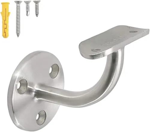 Soporte de barandilla de montaje en pared de grado 316 de acero inoxidable para barandillas de 1-5/8 pulgadas o 1-1/2 pulgadas (paquete de 1)