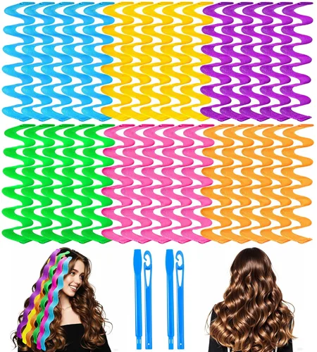 Miniatura 9 de 30 piezas de rizadores de pelo sin calor, kit de peinado con ondas, con 2 ganchos de peinado, sin calor, rizadores de pelo sin calor con ondas