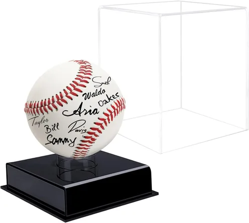 Miniatura 4 de Estuche de béisbol acrílico para exhibición, cubo de exhibición de béisbol con protección UV, estuche transparente de béisbol con autógrafo, vitrina