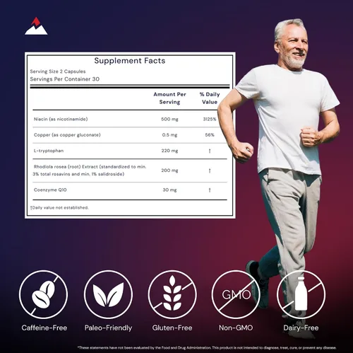 Miniatura 8 de Novex Biotech Oxydrene NAD+ Enhancer - Suplemento natural que promueve el metabolismo y el apoyo cardiovascular para hombres y mujeres (60 cápsulas)