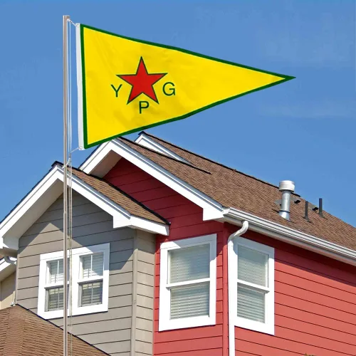 Miniatura 5 de Fyon Unidades de protección del pueblo YPG; bandera oficial del ala armada del Comité Supremo Kurdo 3x5ft