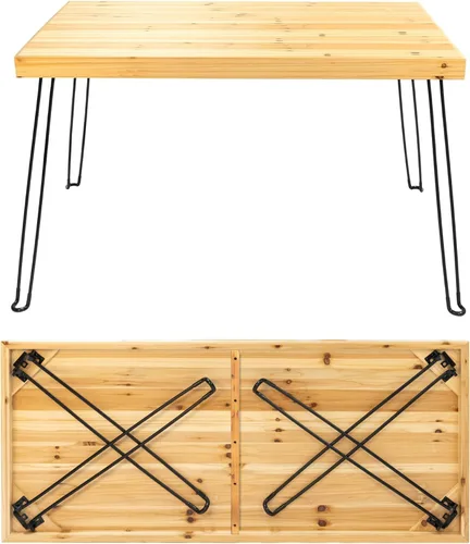 Miniatura 12 de Sleekform Mesa plegable de madera – Escritorio plegable portátil – Escritorios plegables fáciles de montar para espacios pequeños – Mesas