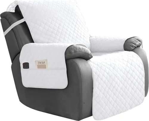 Miniatura 9 de Easy-Going Funda impermeable para sillón reclinable de gran tamaño con bolsillo, 1 funda de sofá reversible para sillón reclinable, protector