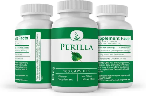 Miniatura 4 de PURE ORIGINAL INGREDIENTS Perilla, (100 cápsulas) siempre puro, sin aditivos ni rellenos, verificado por laboratorio