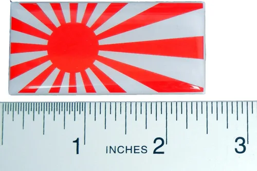 Miniatura 2 de Bandera japonesa Nisshoki Hinomaru, emblema de aluminio, placa de identificación, compatible con Nissan Datsun Mitsubishi, Isuzu, Mazda, Toyota