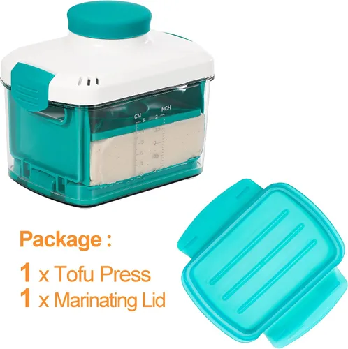 Miniatura 7 de NOYA Prensa de Tofu Ajustable - Prensa de Tofu Vegana para Acelerar la Eliminación del Agua del Tofu Sedoso, Firme y Extra Firme en 10-30 Minutos