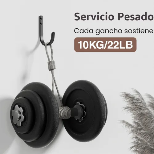 Miniatura 3 de Paquete de 10 Ganchos de Pared para Colgar Toalla/Abrigo - Colgador de Metal de 22LB con Tornillo para Montaje en Pared, para Exteriores, Armario