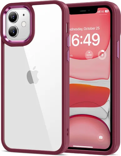 Miniatura 79 de HOOMIL Funda para iPhone 13 de 6.1 Pulgadas, sin amarillamiento, protección contra caídas, cubierta trasera dura transparente antiarañazos - Cristal