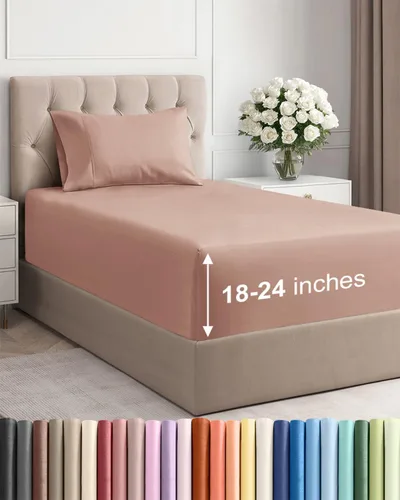 Miniatura 171 de Sábanas King divididas con bolsillos extra profundos, sábanas transpirables y refrescantes de 5 piezas, sábanas de lujo para hotel, suaves, sin 22