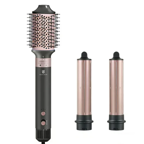 Miniatura 12 de Cepillo secador de pelo Air Styler: herramientas de doble voltaje 7 en 1 con alisador de aire caliente, rizadores de envoltura automática