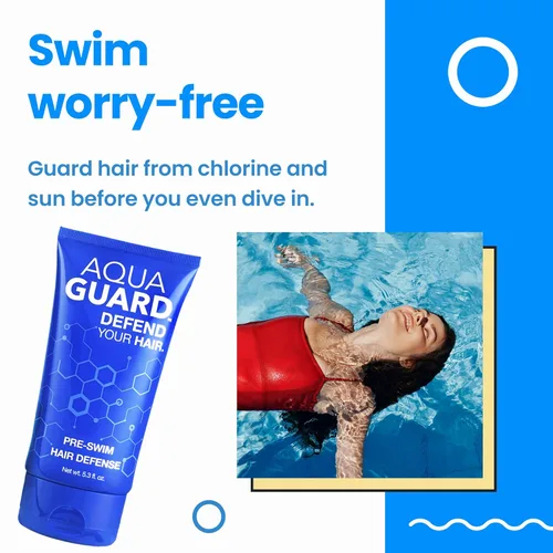 Miniatura 4 de AQUA GUARD Paquete de protección esencial para el cabello de los nadadores Evita daños por cloro + suaviza el cabello mientras nadas Seguro
