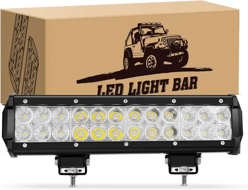 Miniatura 10 de GOOACC Barra de luz LED de 12 pulgadas, 72 W, combo de inundación de puntos, luces de conducción todoterreno, lámpara de trabajo con arnés
